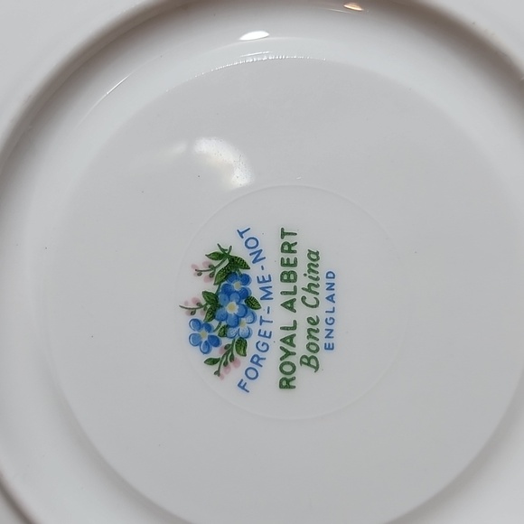 Royal Albert Bone China Forget-Me-Not Floral Teacup & Saucer Set - Picture 9 of 10
